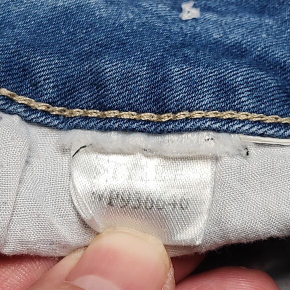 Royalty‎ For Me Mid Rise Ankle Womens Jeans Sz 4 Blue Denim Cuffed Stretch 28x27 - Picture 12 of 13